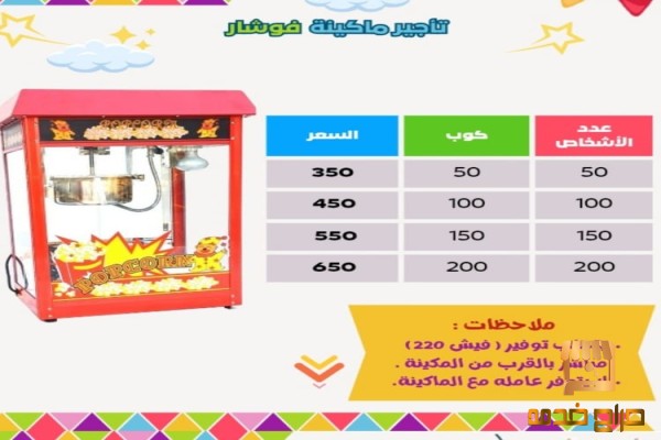 ايجار مكاين فشار
