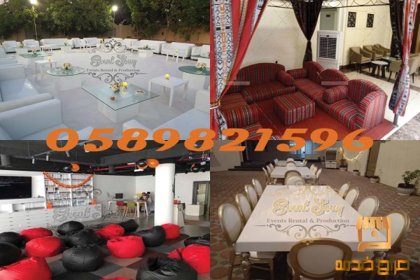 Decorated tables for rentals in Dubai