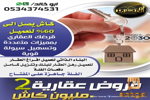 استخراج قرض عقاري اثنين مليون كاش